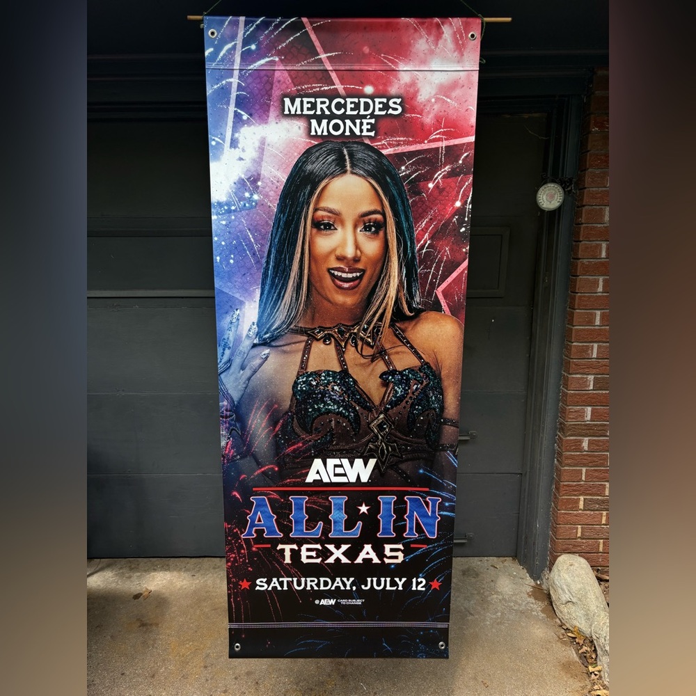 Mercedes Mone and Toni Storm AEW All In Texas Event Street Banner